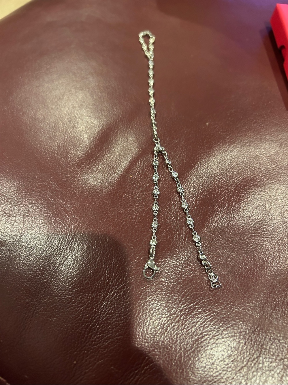 Adina Eden White Gold Plated and Triple A CZ Hand Chain Bracelet - Picture 8 of 8